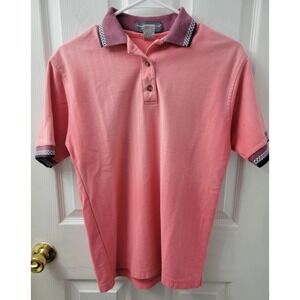 Page & Tuttle Polo Golf Shirt Womens Medium Pink Ombre 100% Ring Spun Cotton EUC